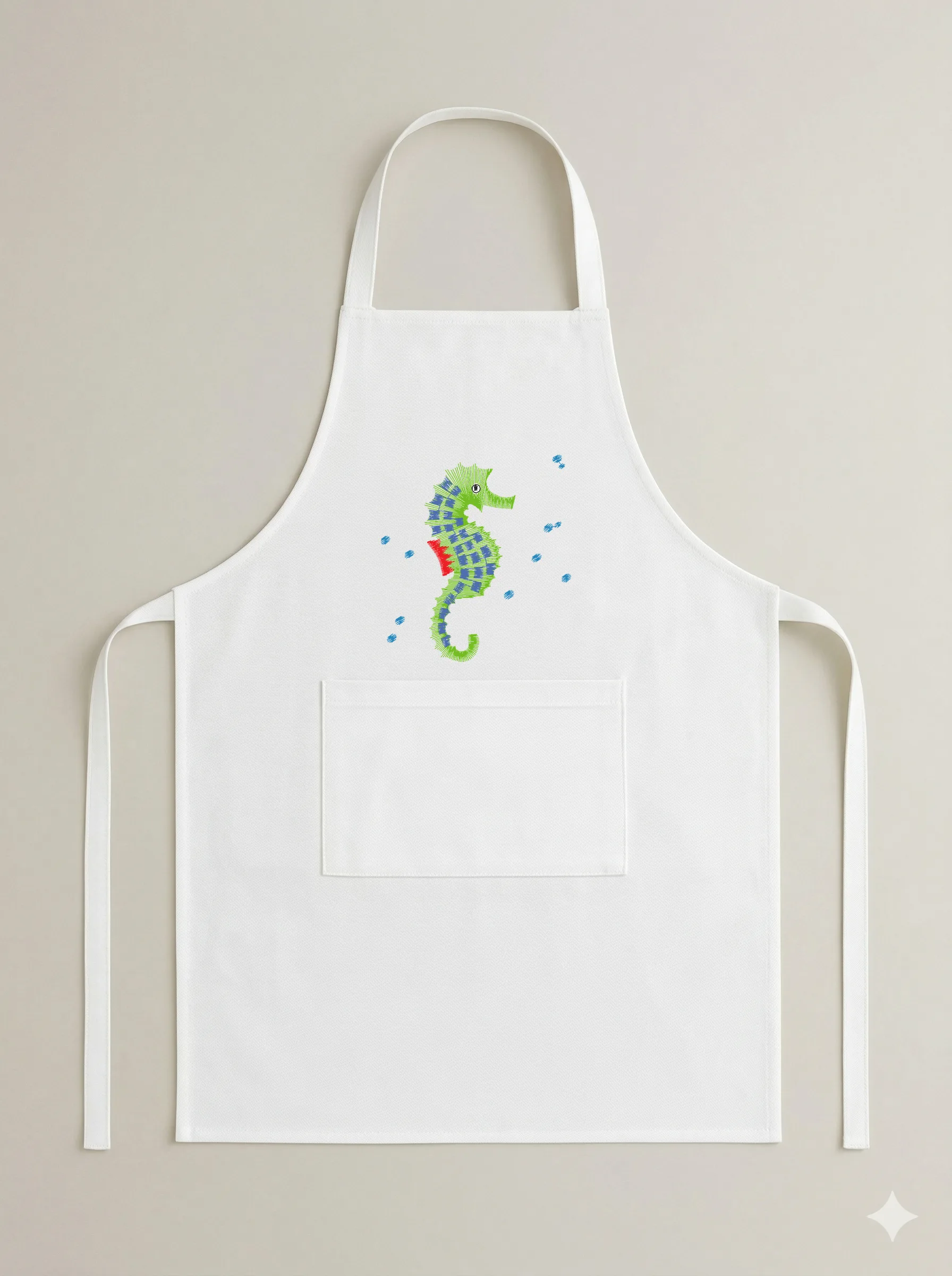 Дизайн машинной вышивки «Стилизованный морской конёк» (68.7×74.7 мм) — вид 6