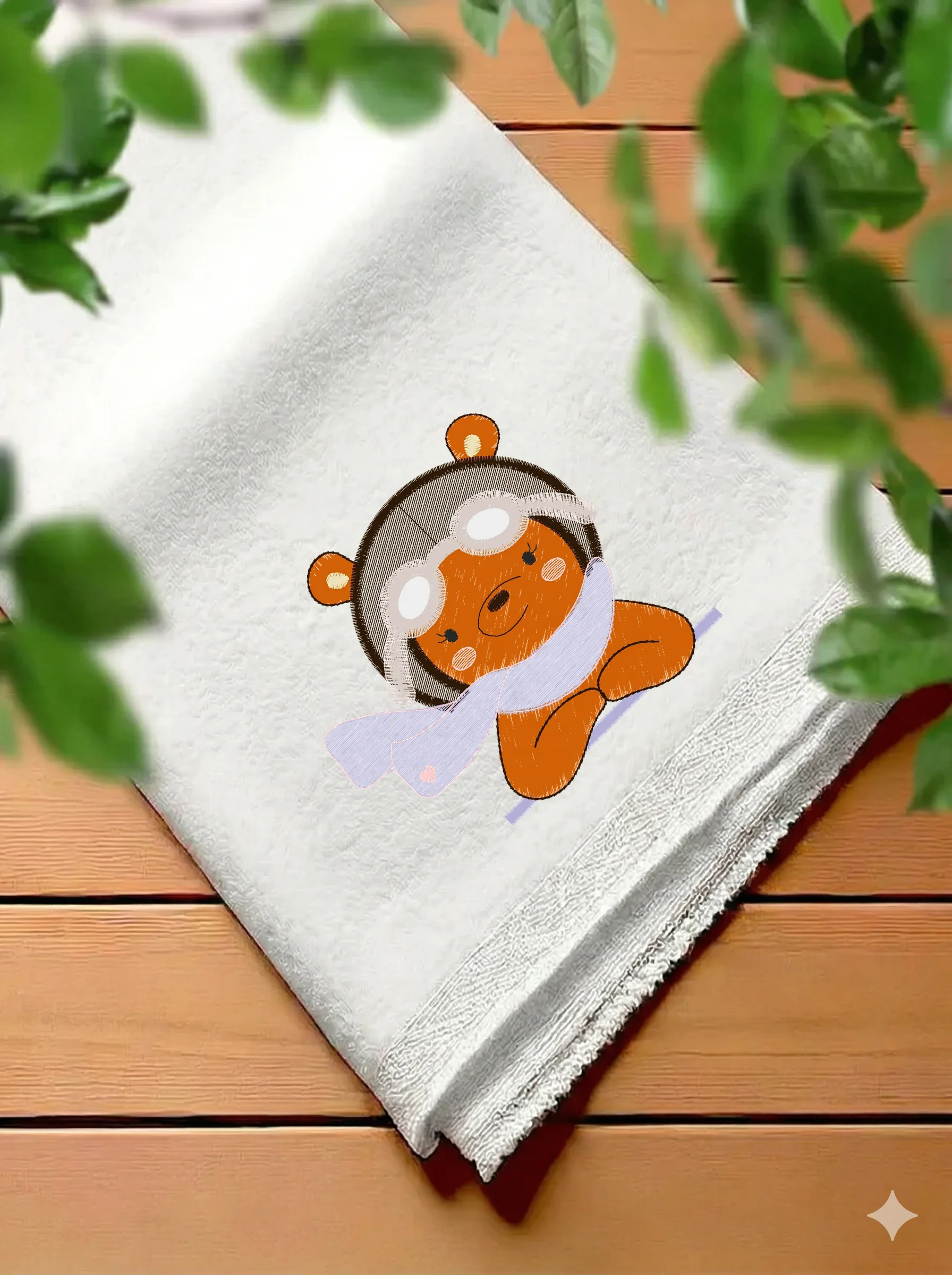 Дизайн машинной вышивки «Медвежонок-авиатор» (97.5×87.2 мм) — вид 7