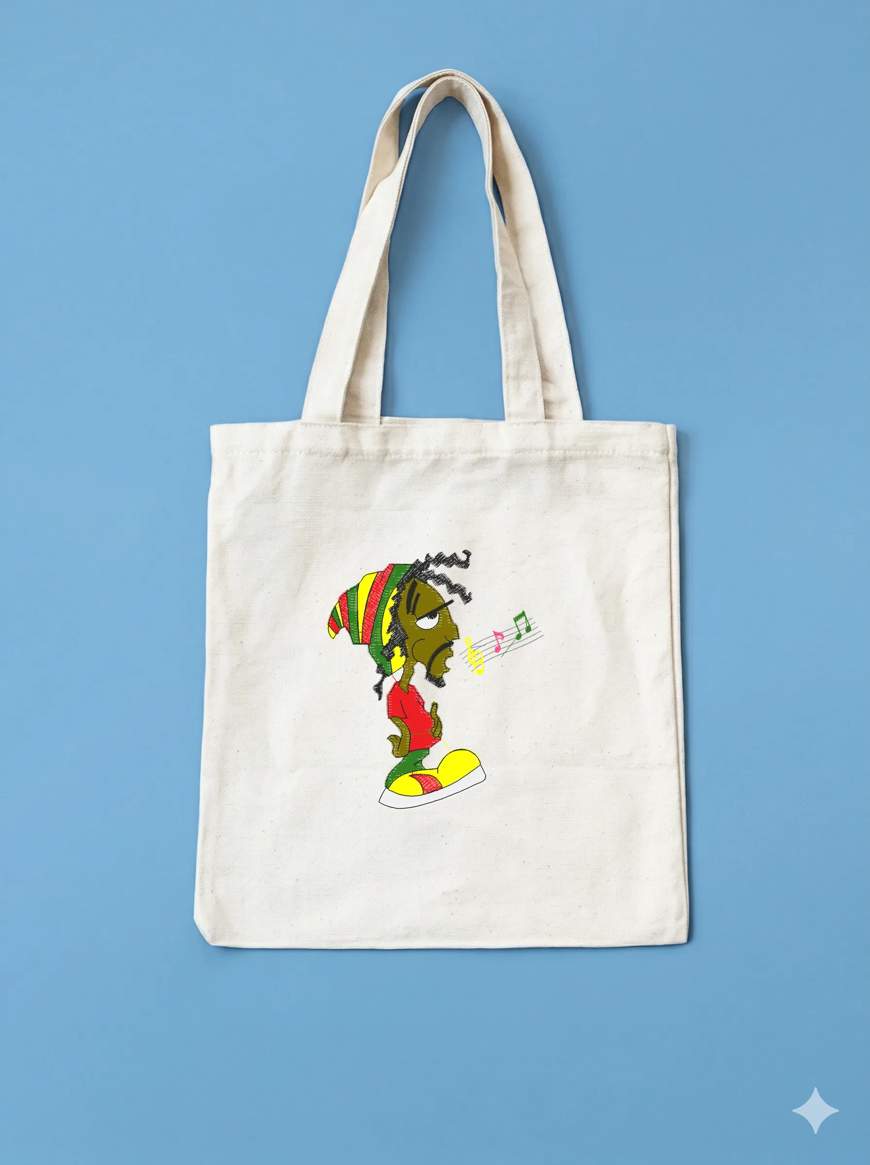 Дизайн машинной вышивки «Поющий растаман» (79.5×95.2 мм) — вид 10