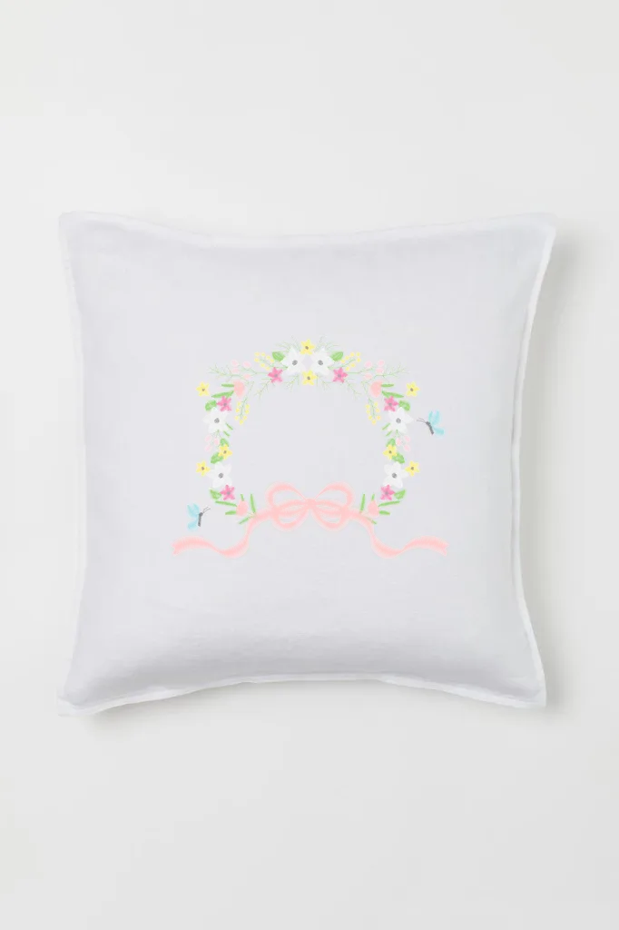 Дизайн машинной вышивки «Нежный цветочный венок» (162×129.2 мм) — вид 2