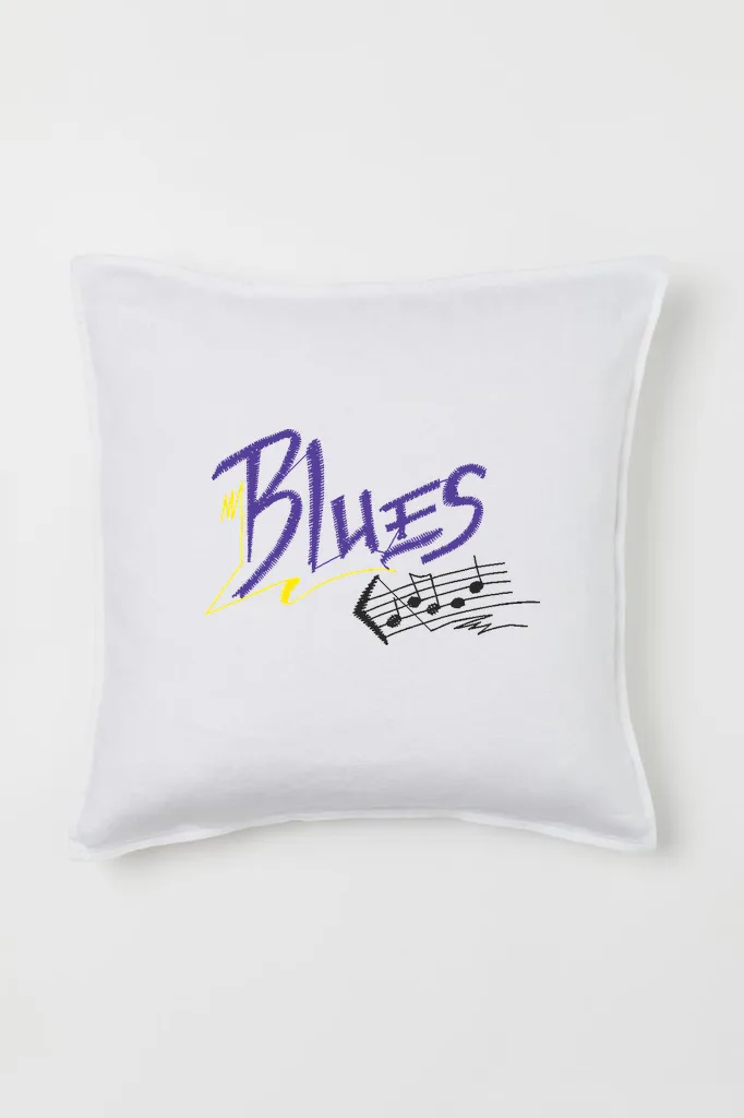 Дизайн машинной вышивки «Музыкальная надпись Blues» (57.2×36.8 мм) — вид 2