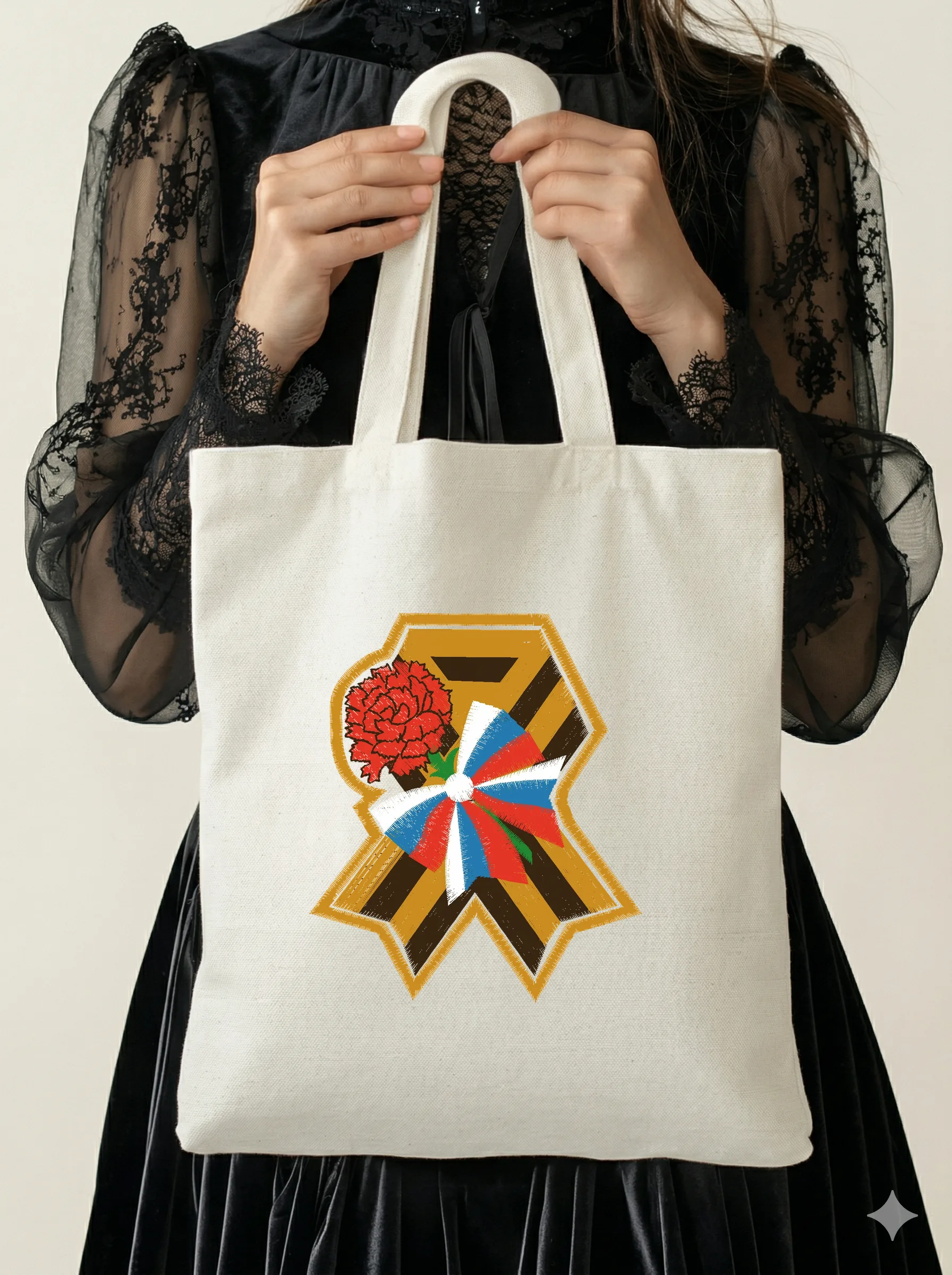 Дизайн машинной вышивки «Георгиевская лента с гвоздикой» (85.9×100.4 мм) — вид 5